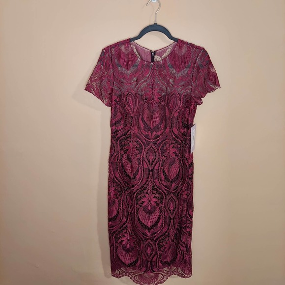 JS Collections Embroidered Lace Midi Dress - Picture 5 of 13